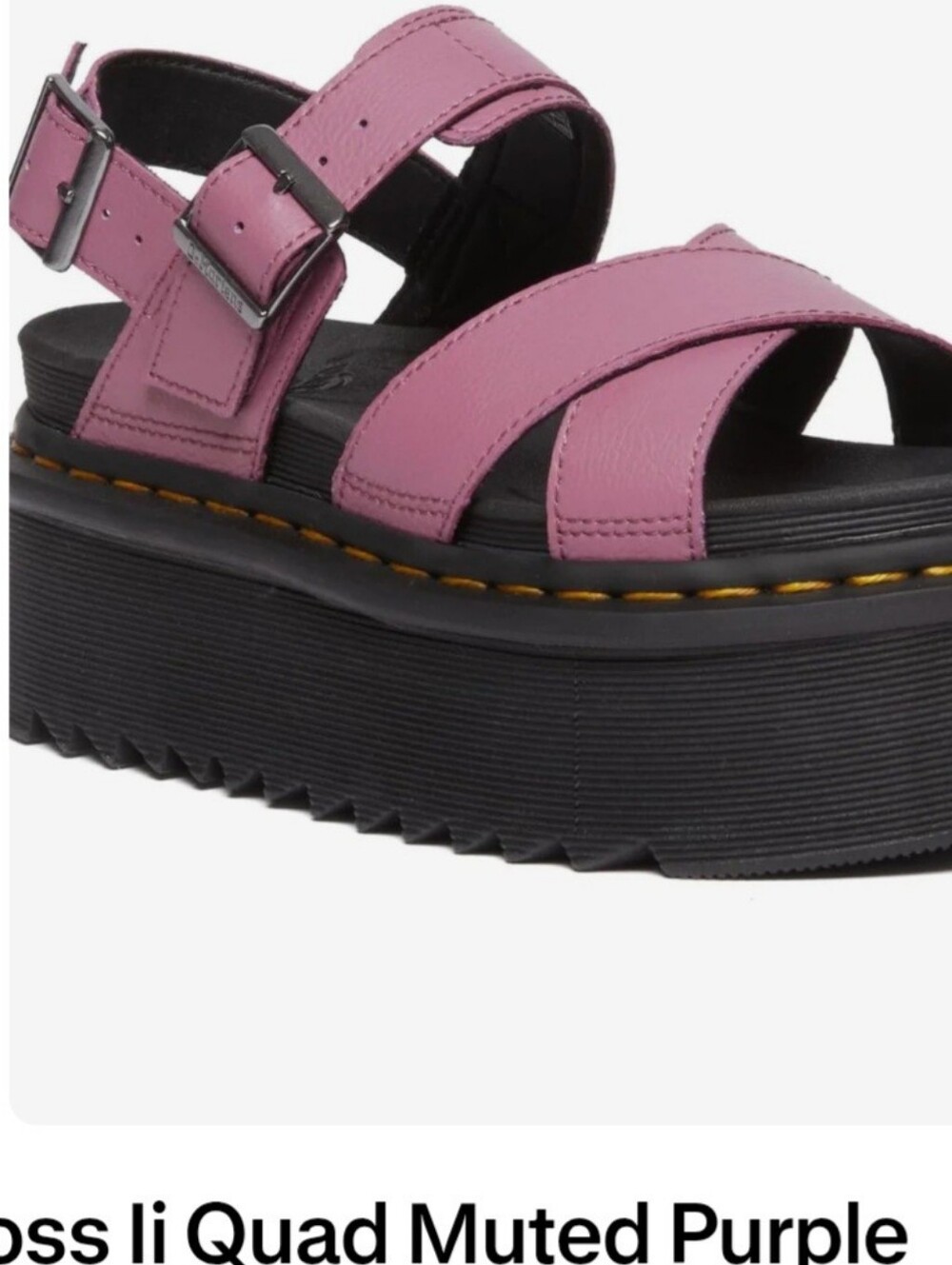 Brand New Dr. Martens Voss Quad Strap Platform Sandal Muted Purple Womens Sz 10